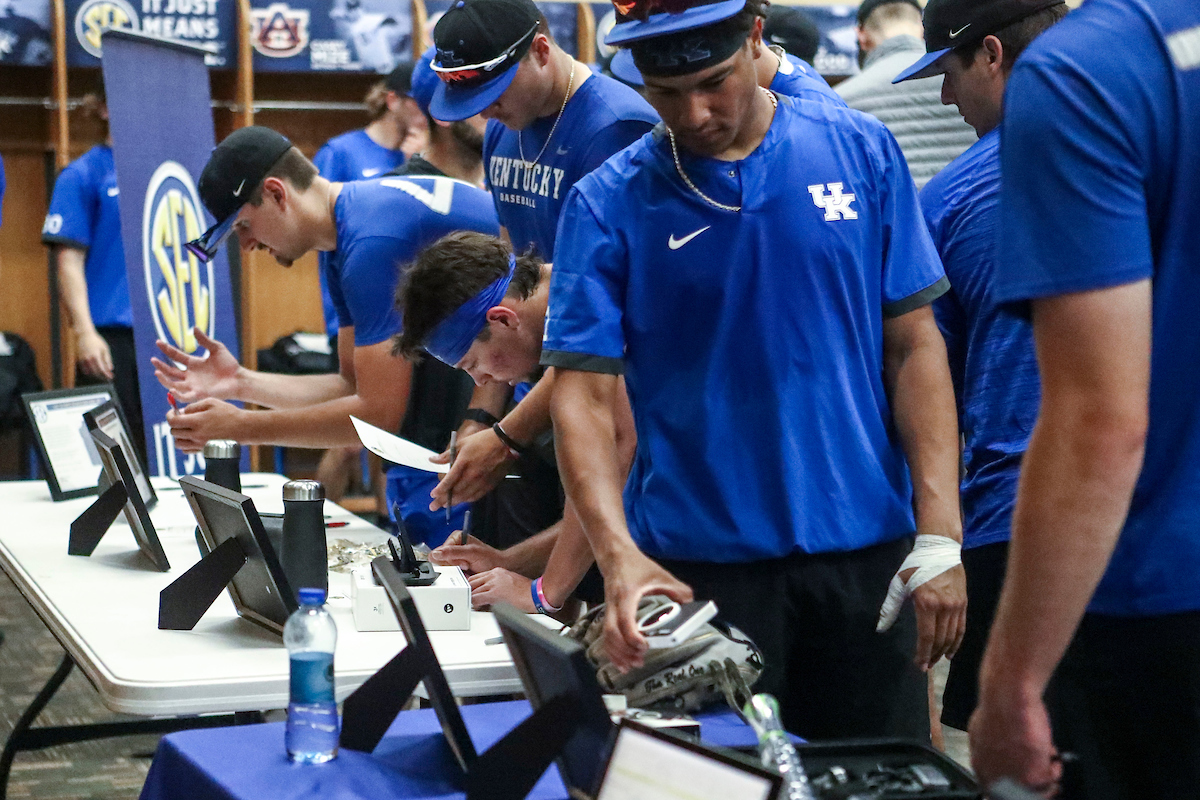 Austin Strickland.

Kentucky Baseball Practice at the 2022 SEC Tournament.

Photo by Sarah Caputi | UK Athletics