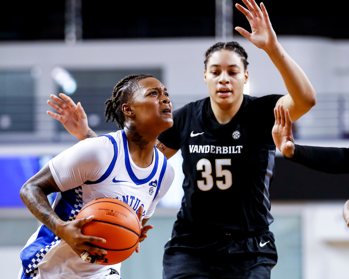 Jazmine Massengill.

Kentucky beats Vanderbilt 69-65.

Photo by Grace Bradley | UK Athletics