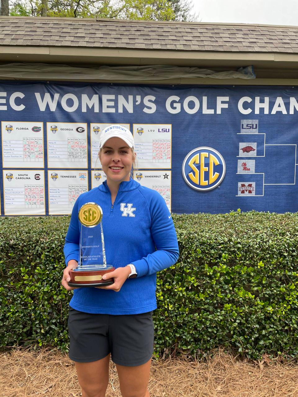 Rikke Svejgard Nielsen won SEC Scholar-Athlete of the Year at the 2021 SEC Women's Golf Championship at Greystone Golf & Country Club in Birmingham, Alabama.
