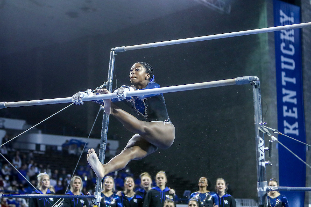 Cally Nixon.

Kentucky defeats Mizzou 197.450-196.875.

Photo by Sarah Caputi | UK Athletics