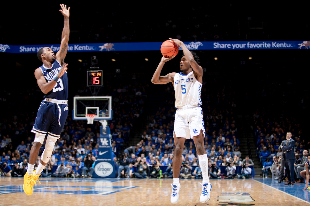 Immanuel Quickley.

Kentucky beat Mount St. Mary’s 82-62.

Photo by Chet White | UK Athletics