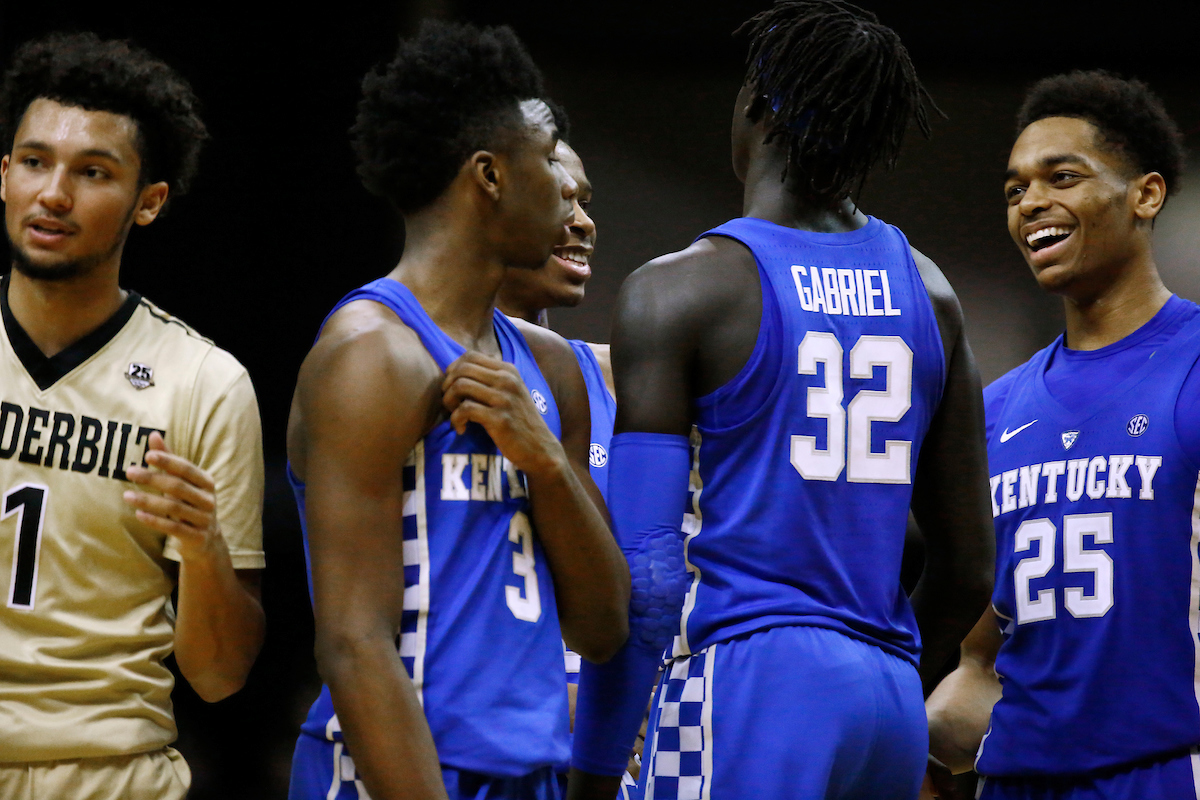 Team. PJ Washington.

The University of Kentucky men's basketball team beat Vanderbilt 74-67 at Memorial Gymnasium in Nashville, TN., on Saturday, January 13, 2018.

Photo by Chet White | UK Athletics