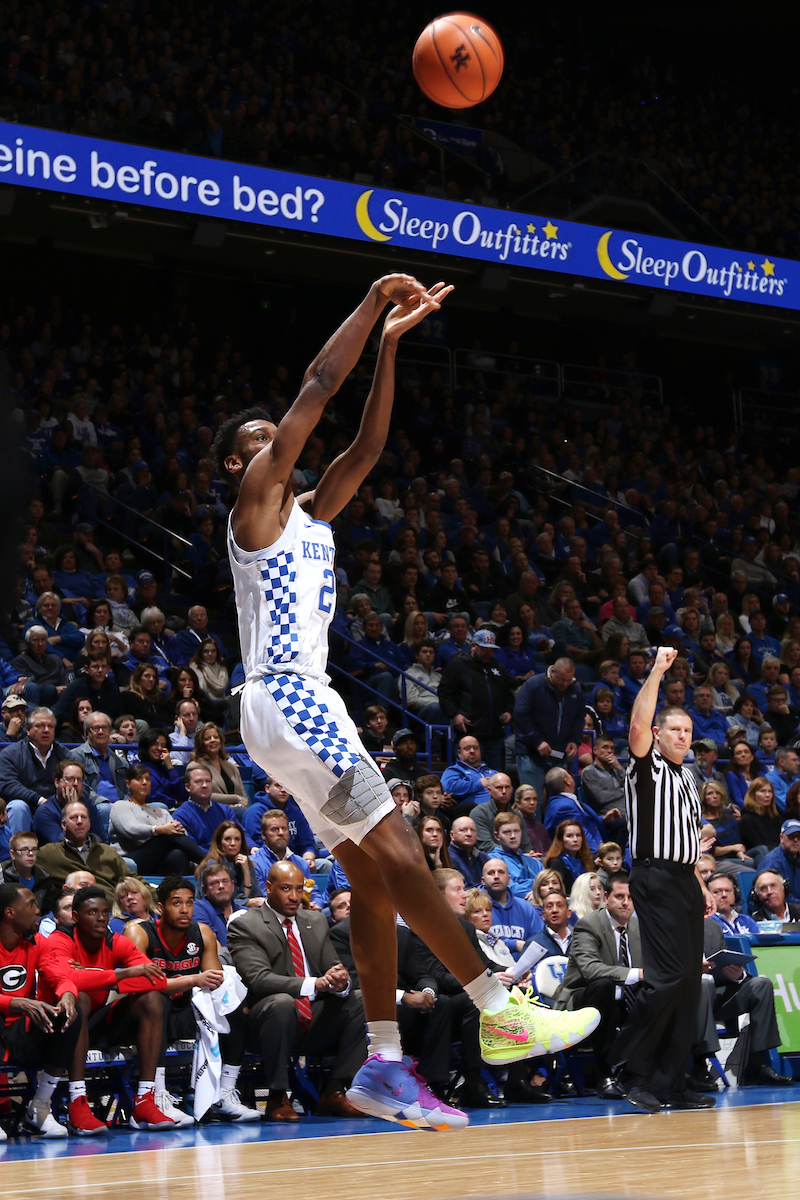 Shai Gilgeous-Alexander.

The University of Kentucky men's basketball team beat Georgia 66-61 on Sunday, December 31, 2017 at Rupp Arena in Lexington, Ky. 

Photo by Quinn Foster I UK Athletics