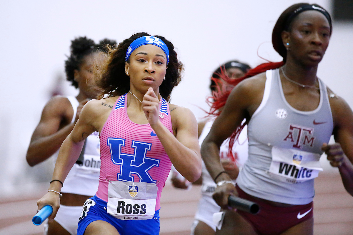 Faith Ross.

The University of Kentucky track and field team competes in day two of the 2018 SEC Indoor Track and Field Championships at the Gilliam Indoor Track Stadium in College Station, TX., on Sunday, February 25, 2018.

Photo by Chet White | UK Athletics
