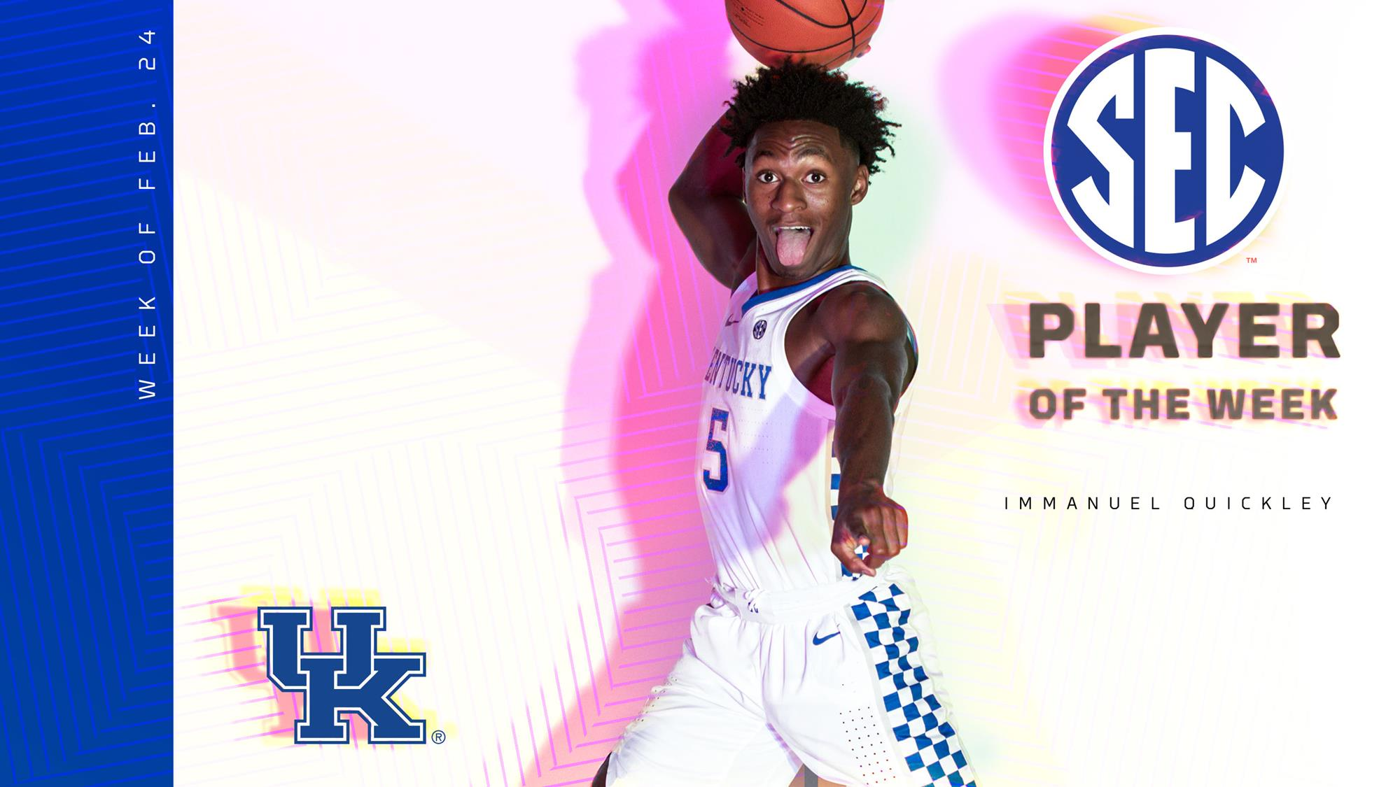 Immanuel Quickley Named SEC Player of the Week