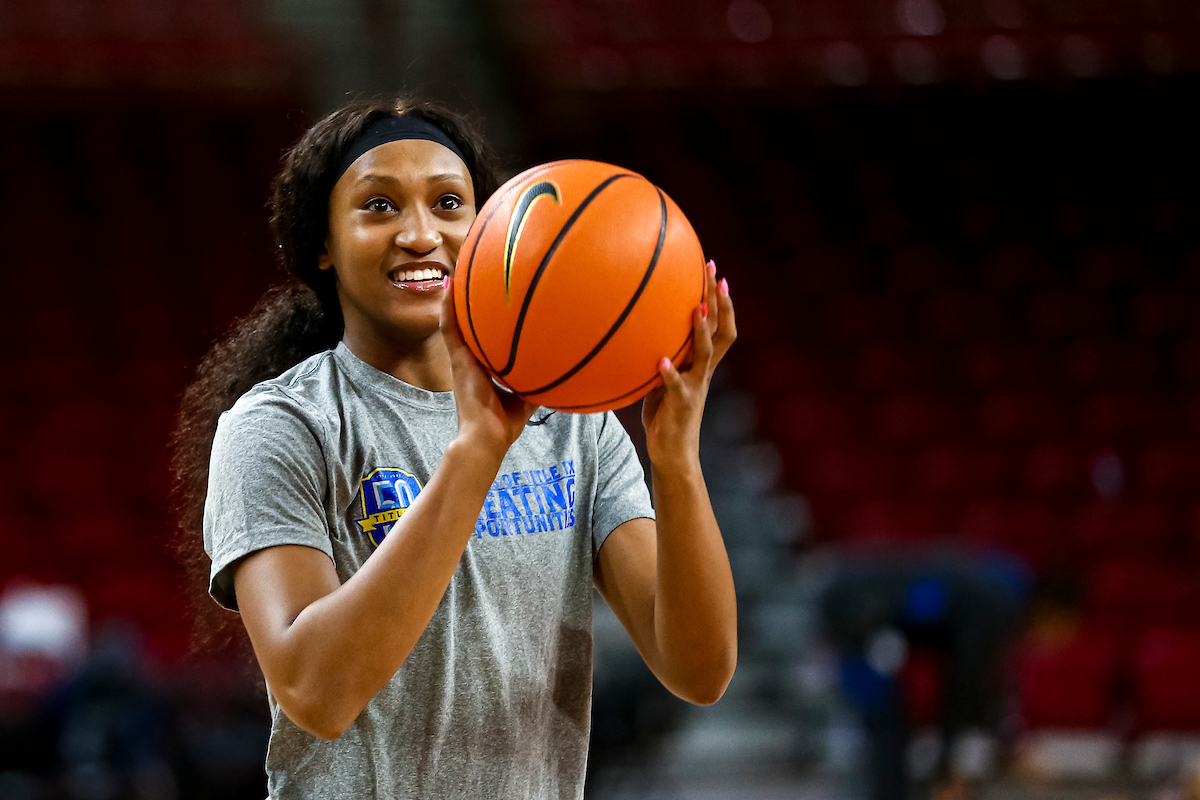 Nyah Leveretter.

Kentucky at Arkansas Shootaround.

Photo by Eddie Justice | UK Athletics