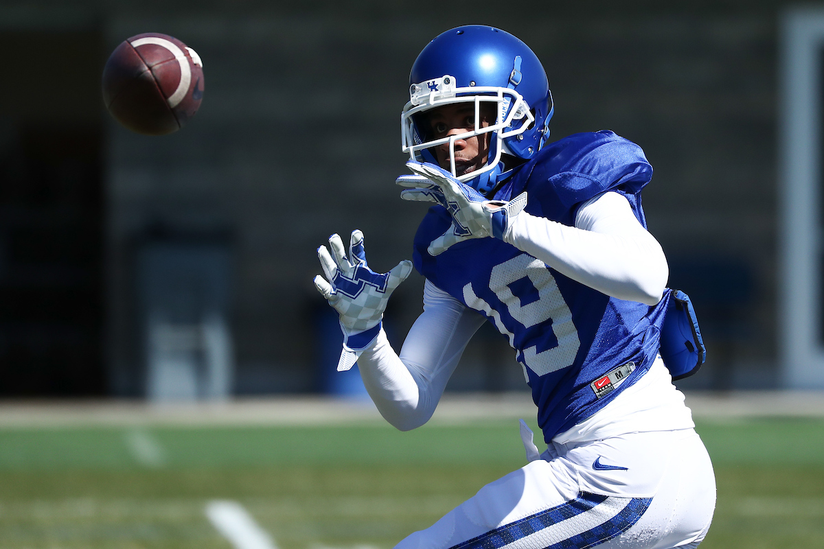 AKEEM HAYES.

Spring Practice.

Photo by Elliott Hess | UK Athletics