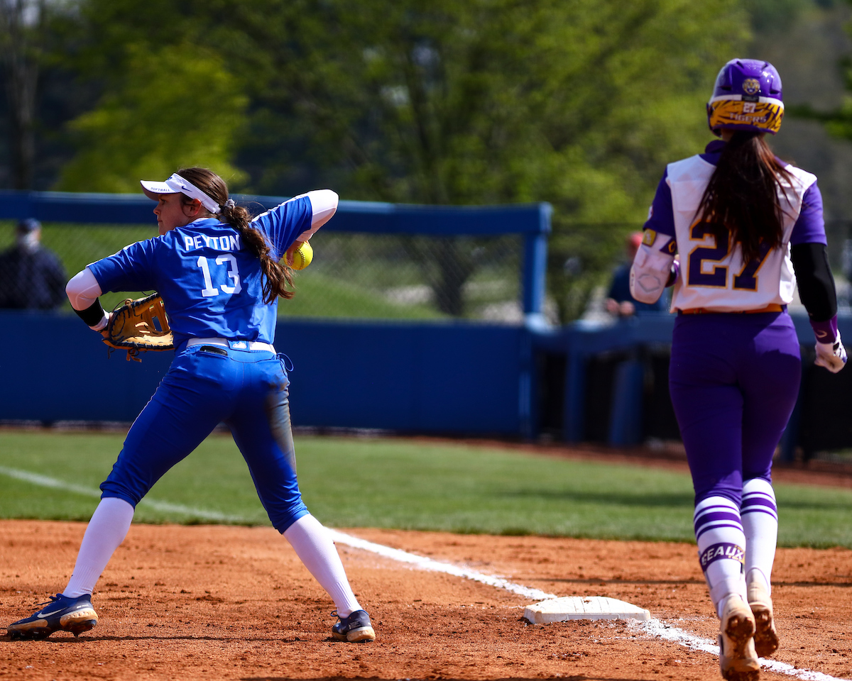 Mallory Peyton. 

Kentucky loses to LSU 10-4. 

Photo by Eddie Justice | UK Athletics