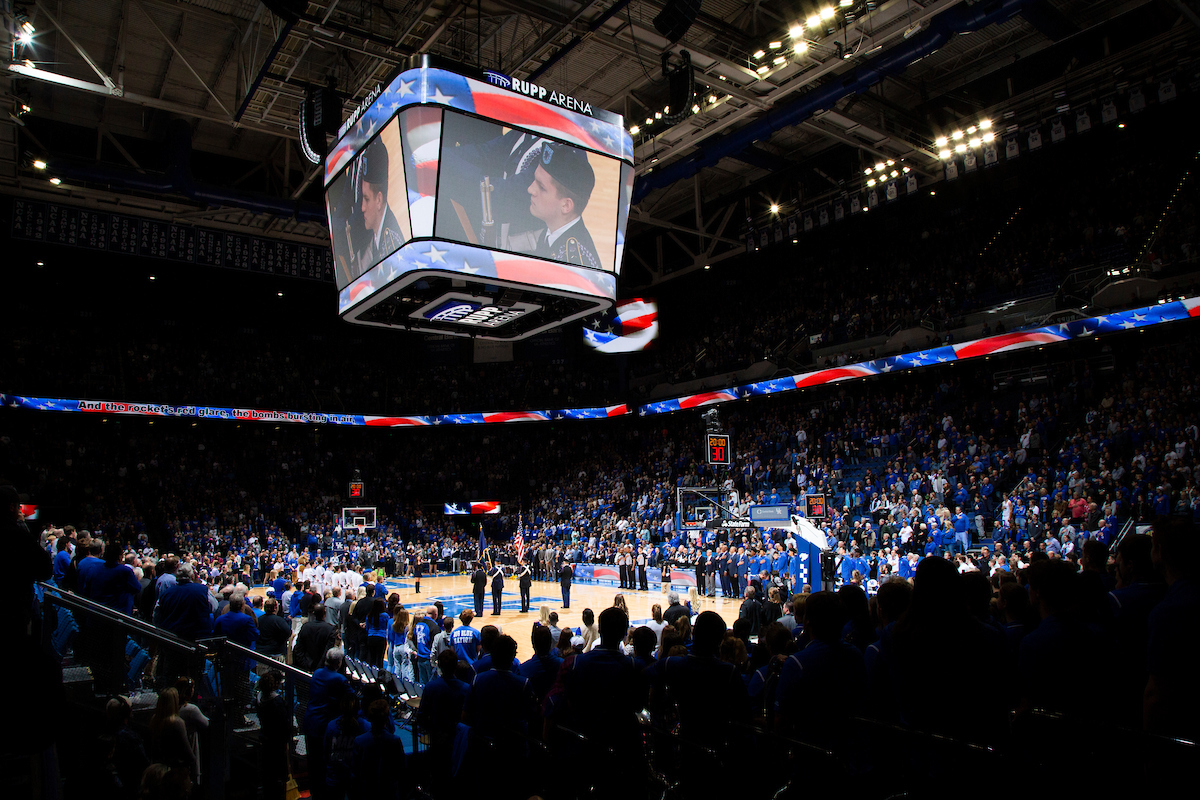 Rupp Arena. National Anthem.

Kentucky beat Mount St. Mary’s 82-62.

Photo by Chet White | UK Athletics