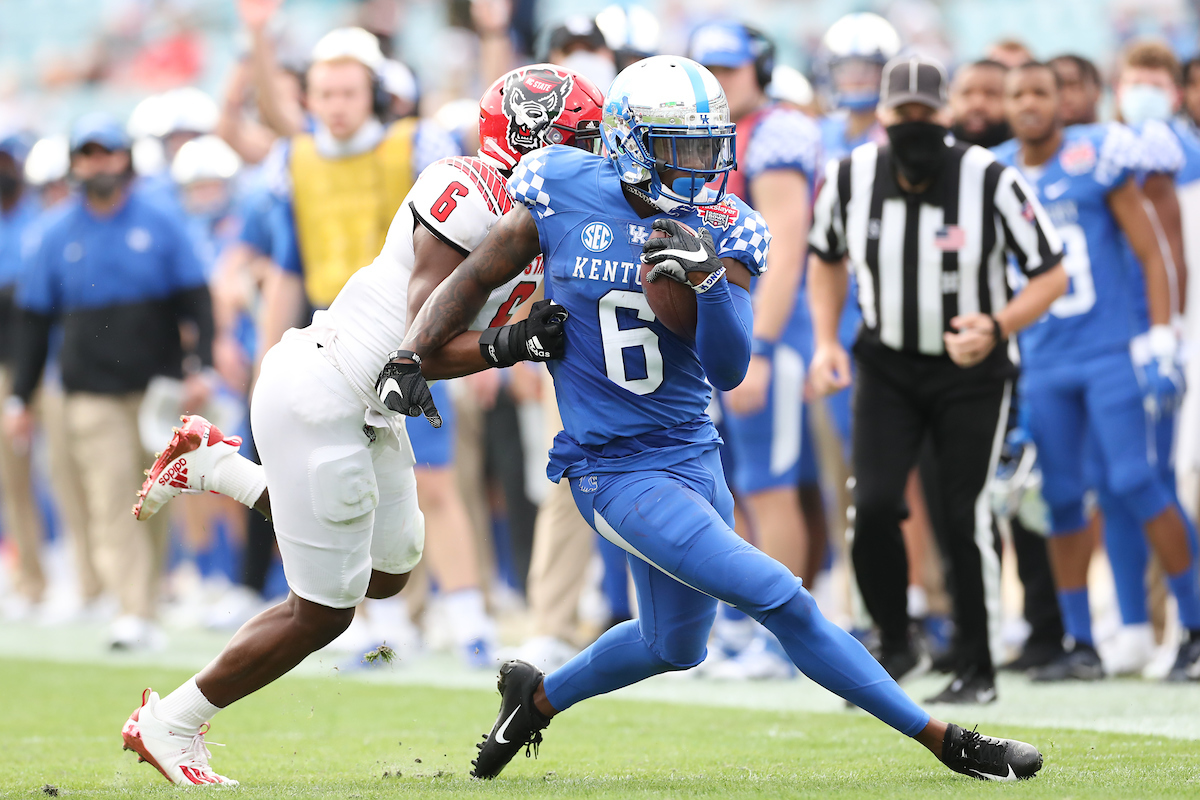 JOSH ALI.

Kentucky beats NC State, 23-21, to win the TaxSlayer Gator Bowl.

Photo by Elliott Hess | UK Athletics