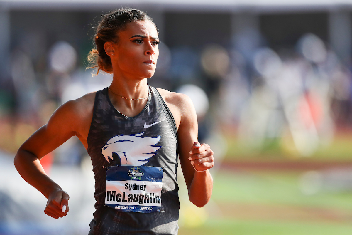 Sydney McLaughlin.

Day two of the NCAA Track and Field Outdoor National Championships. Eugene, Oregon. Thursday, June 7, 2018.

Photo by Elliott Hess | UK Athletics