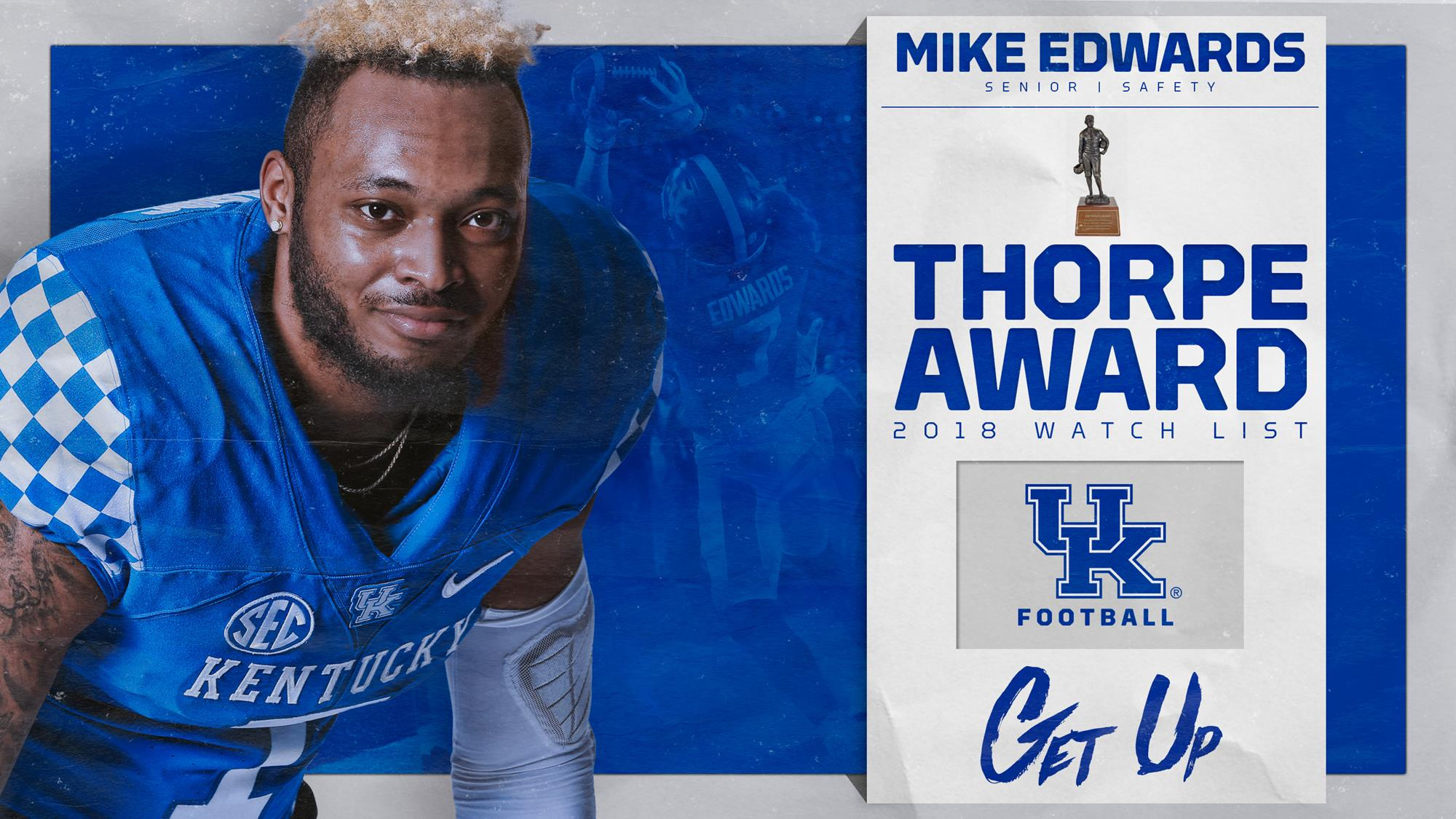 Mike Edwards Named to PayCom Jim Thorpe Award Preseason Watch List