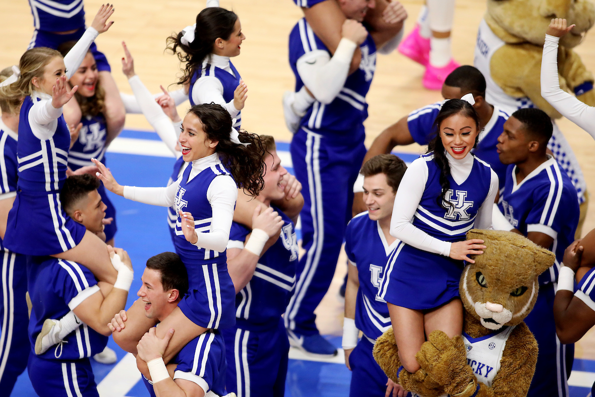 Cheerleaders.

Kentucky beat Tennessee 86-69..

Photo by Quinn Foster | UK Athletics