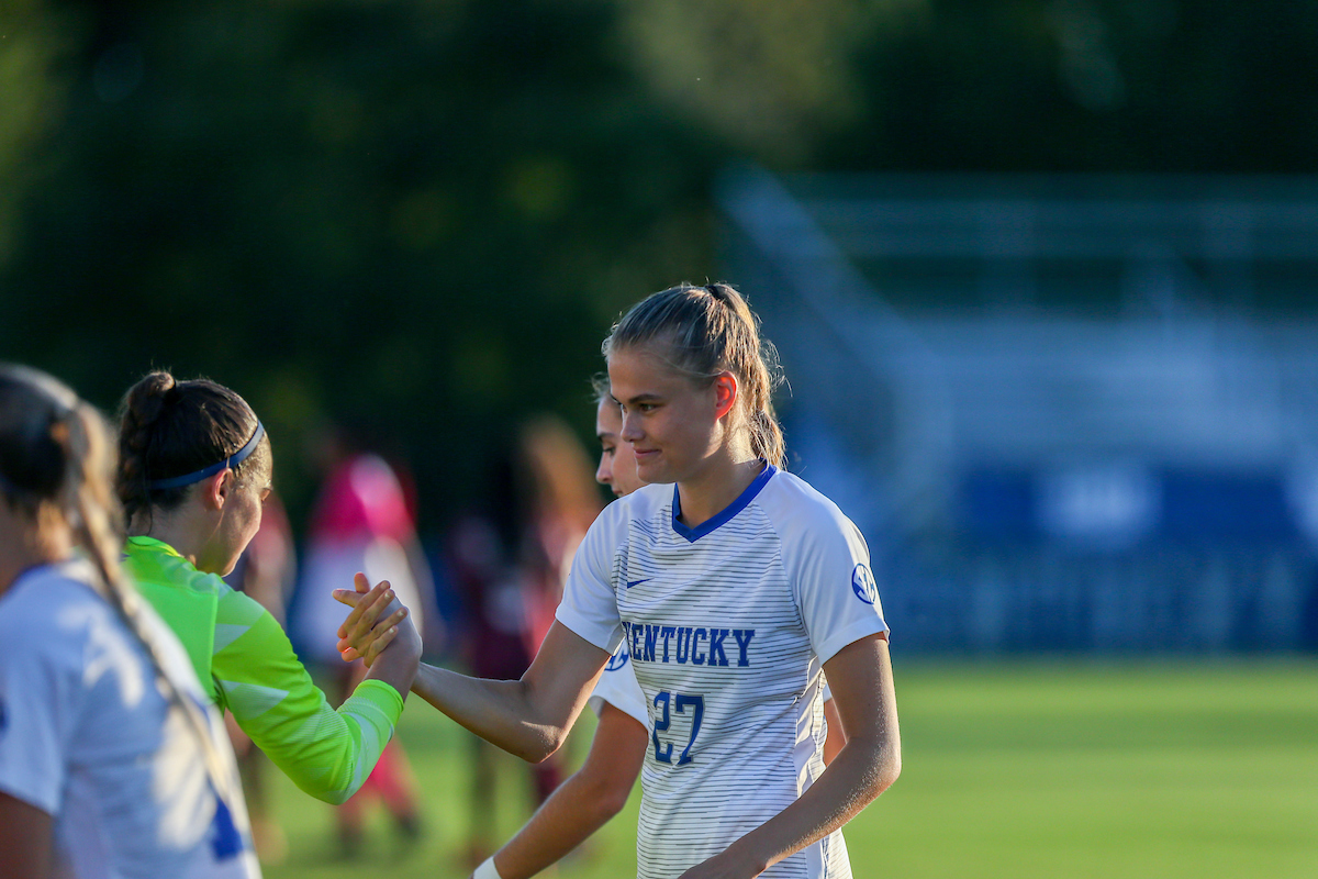 Marie Lynge Olesen.

Kentucky loses to Texas A&M 3 - 0.

Photo by Sarah Caputi | UK Athletics