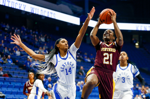 Tatyana Wyatt. 

Kentucky beats Winthrop 91-36.  

Photo by Eddie Justice | UK Athletics