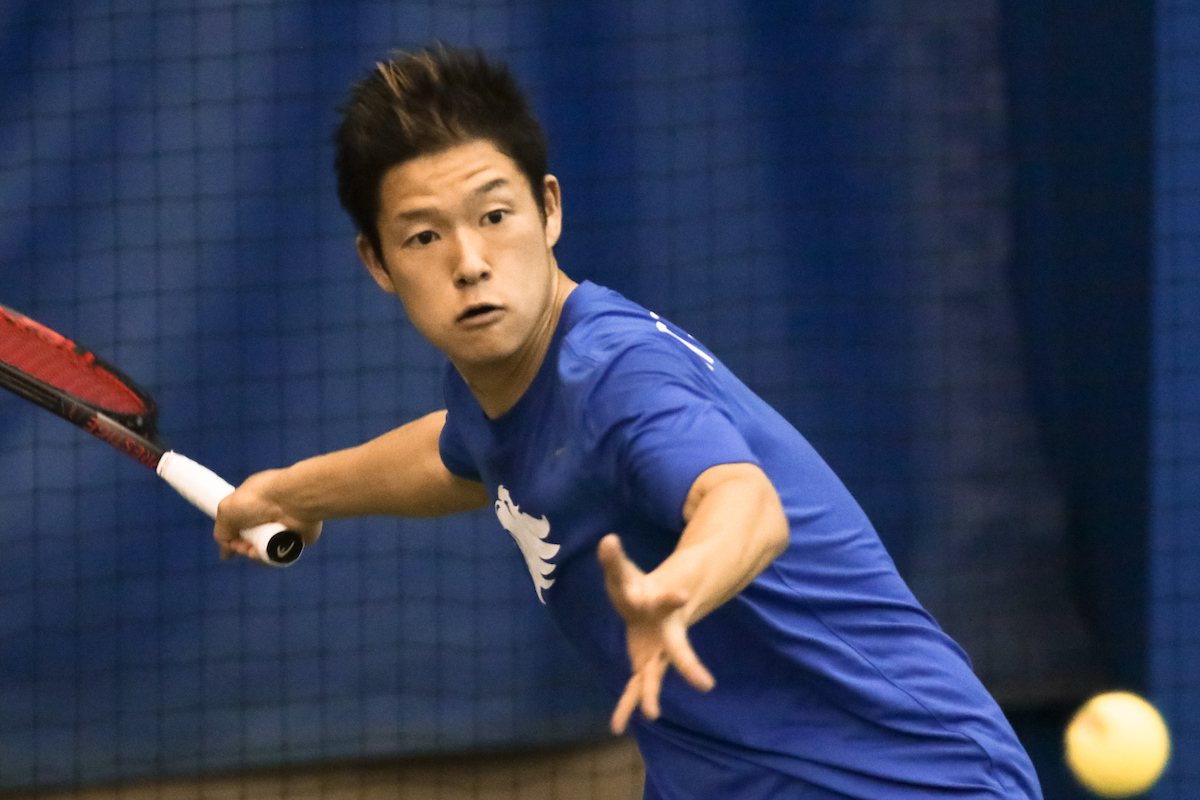 Kento Yamada. 

Kentucky men's tennis hosts Kennesaw State this Sunday afternoon.

Photo by Eddie Justice | UK Athletics