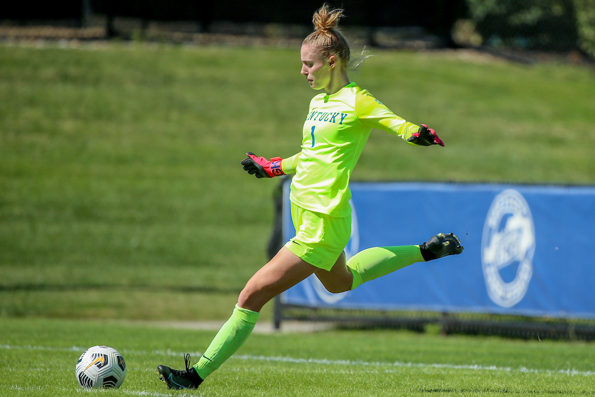 Laura Nielsen.

Kentucky falls to South Carolina 2 - 1.

Photo by Sarah Caputi | UK Athletics