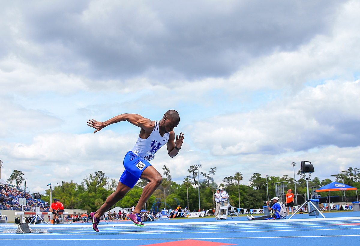 during the Pepsi Florida Relays at James G. Pressly Stadium on Friday, March 29, 2019 in Gainesville, Fla. (Photo by Matt Stamey)