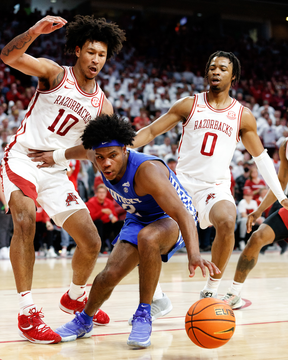 Sahvir Wheeler.

Kentucky falls to Arkansas, 75-73.

Photo by Elliott Hess | UK Athletics