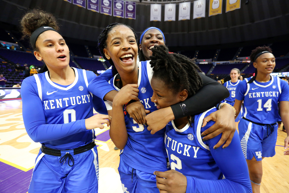 KeKe McKinney, LaShae Halsel, Amanda Paschal

Kentucky Women's Basketball beat LSU 64-60. 

Photo by Britney Howard  | UK Athletics