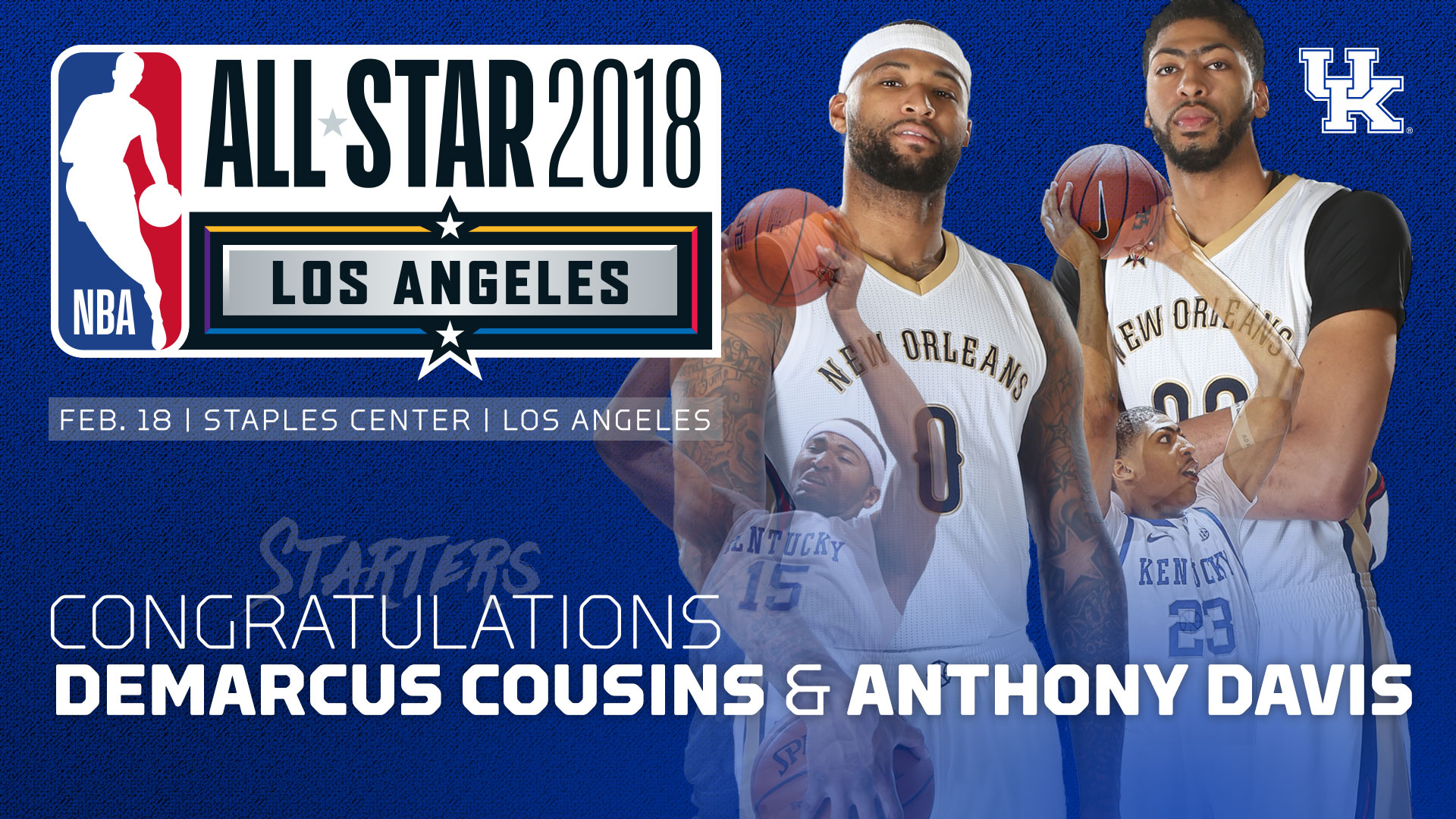 Cousins, Davis Voted to the NBA All-Star Game as Starters