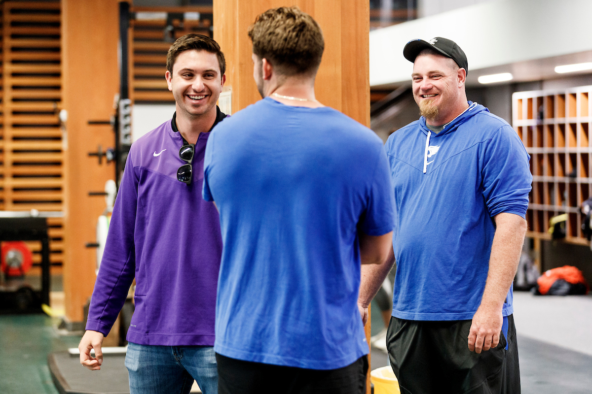Noah Castle. Josh Sobota. Keith Mcbride.

Shake out.

NCAA Track and Field Outdoor Championships.

Photo by Chet White | UK Athletics