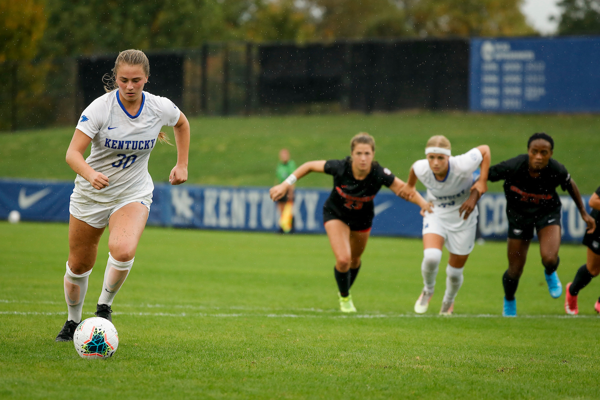 Jordyn Rhodes.

UK women’s soccer tied Georgia 1-1 in double OT on Sunday, October 11, 2020, at The Bell in Lexington, Ky.

Photo by Chet White | UK Athletics