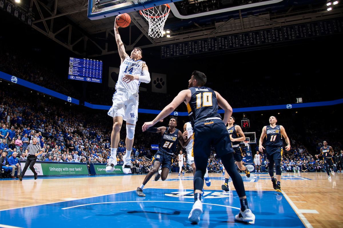 Tyler Herro.

Kentucky men's basketball beat UNCG 78-61 on Saturday in Rupp Arena.

Photo by Chet White | UK Athletics