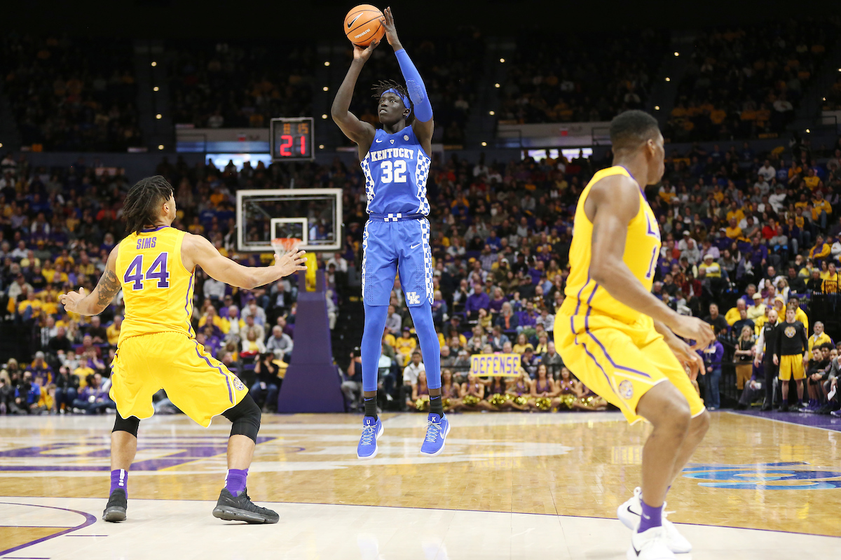Wenyen Gabriel.

The University of Kentucky men's basketball team beat LSU 74-71 at the Pete Maravich Assembly Center in Baton Rouge, La., on Wednesday, January 3, 2018.

Photo by Chet White | UK Athletics
