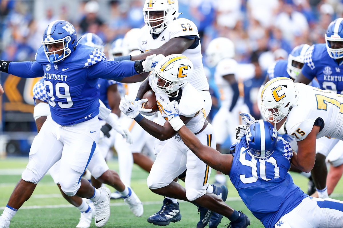 Tre’vonn Rybka.

UK beats UTC, 28-23.

Photo by Elliott Hess | UK Athletics