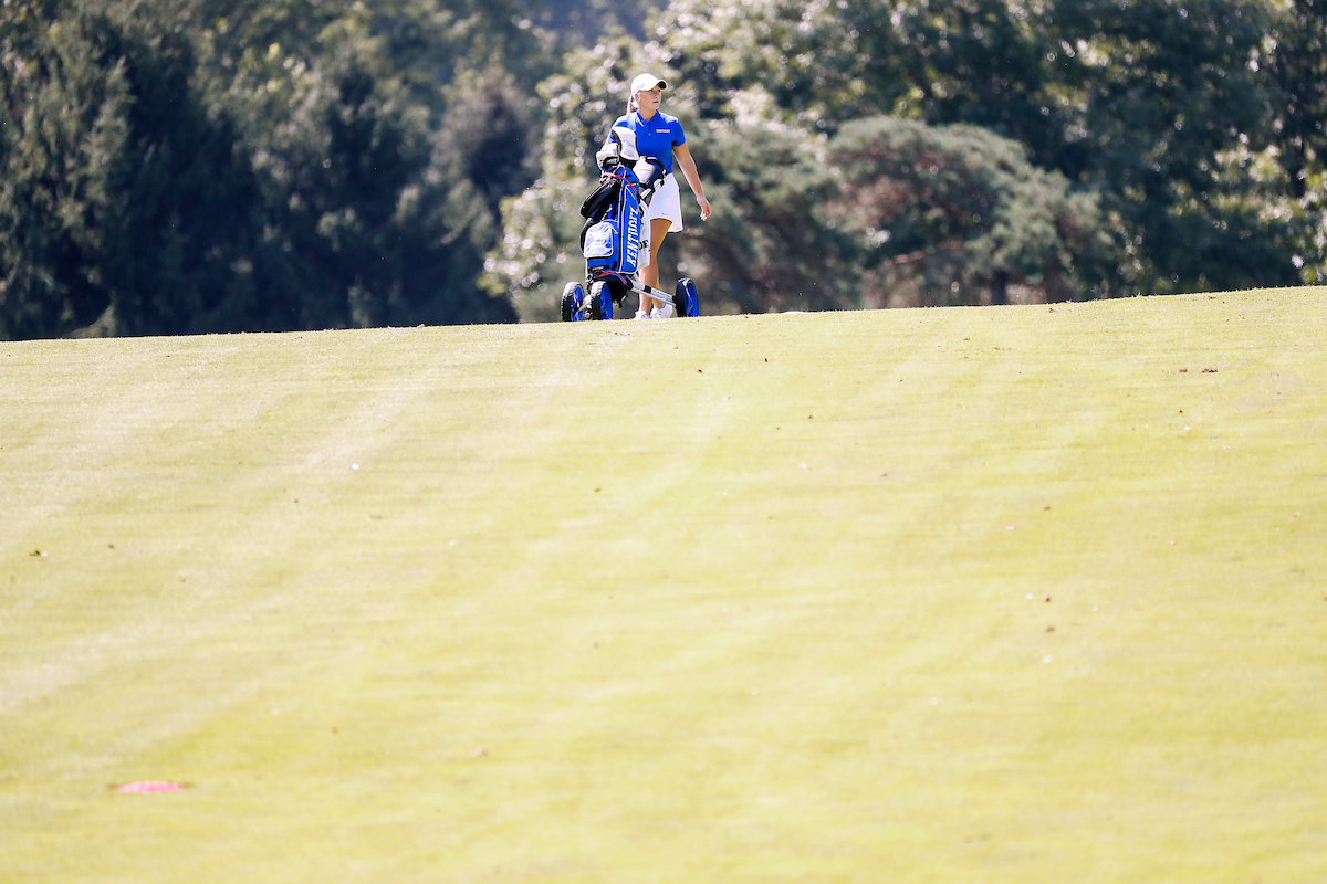 Sarah Shipley.

Women's golf practice.

Photo by Chet White | UK Athletics