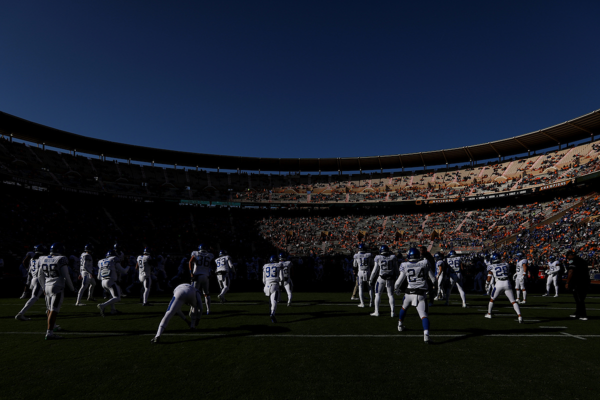 Warm Ups

Football falls to Tennessee 24-7.

Photo by Quinn Foster.