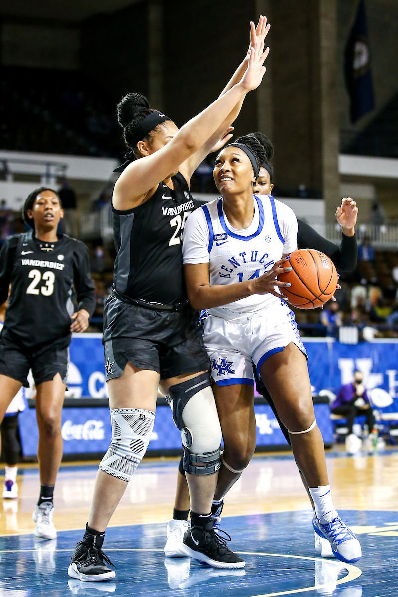 Tatyana Wyatt. 

Kentucky beat Vandy 80 - 73.

Photo by Eddie Justice | UK Athletics