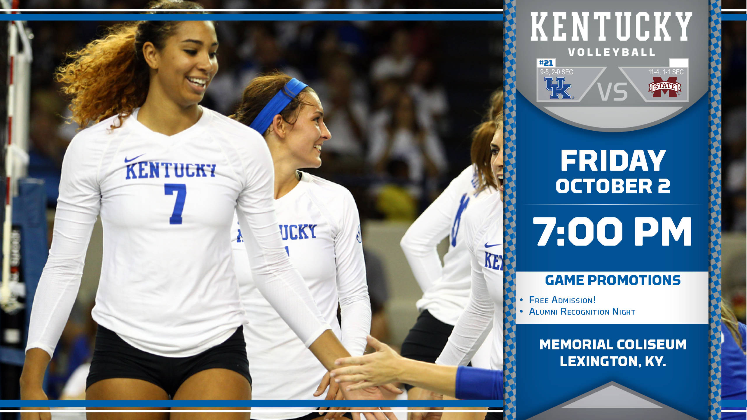 No. 21 Kentucky Offers Free Admission for Match with Mississippi State
