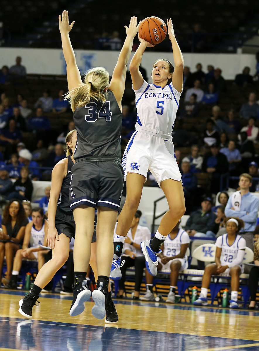 Blair Green
The Women's Basketball team beat Lincoln Memorial University.
Photo by Britney Howard | UK Athletics