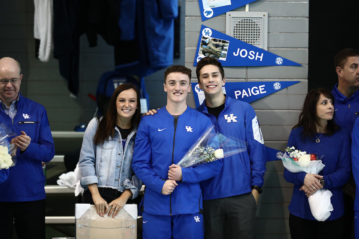 The UK men's and women's swim and drive teams beat Louisville on Senior Day at the Lancaster Aquatic Center on Saturday, January 26, 2019.

Photo by Elliott Hess | UK Athletics