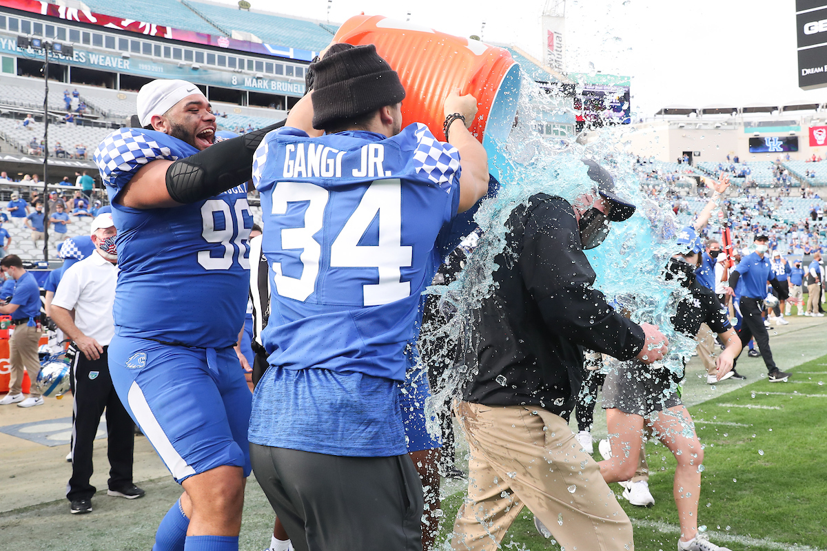 COACH MARK STOOPS.

Kentucky beats NC State, 23-21, to win the TaxSlayer Gator Bowl.

Photo by Elliott Hess | UK Athletics