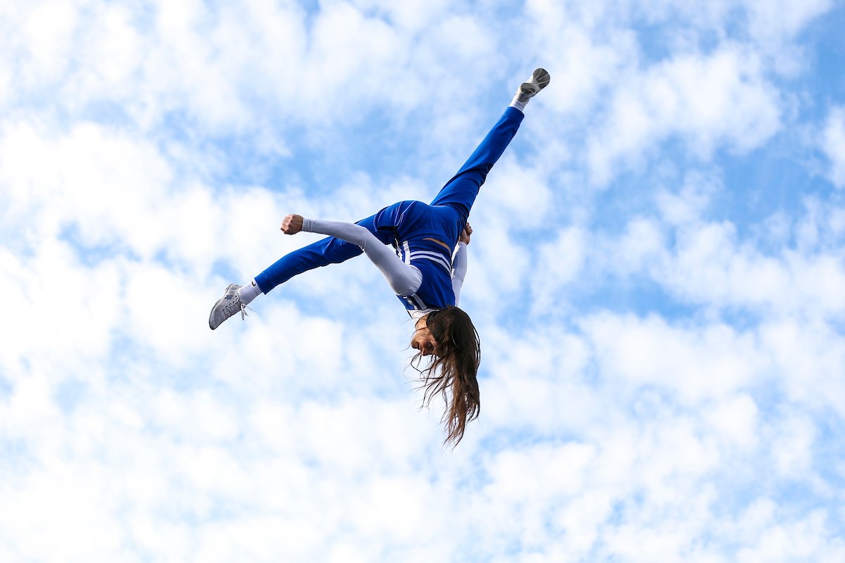 Cheerleader.

Kentucky beats New Mexico State 56-16.

Photo by Grace Bradley | UK Athletics