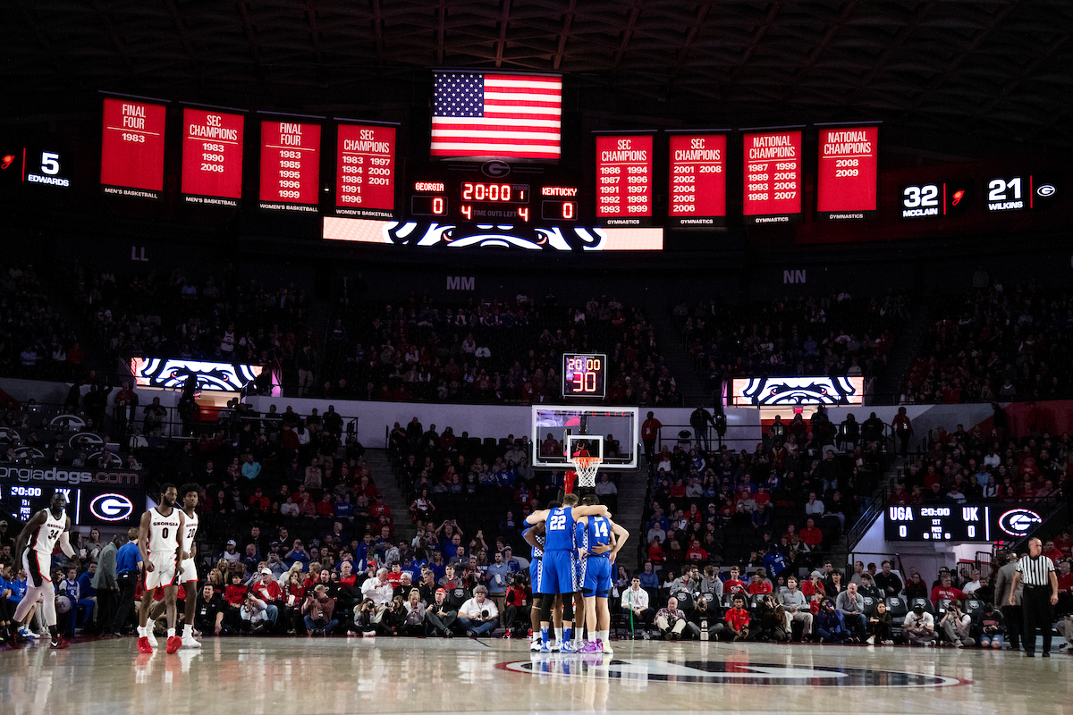 Team.

Kentucky beat Georgia 69-49 at Stegeman Coliseum in Athens, Ga., on Tuesday, January 15, 2019.

Photo by Chet White | UK Athletics