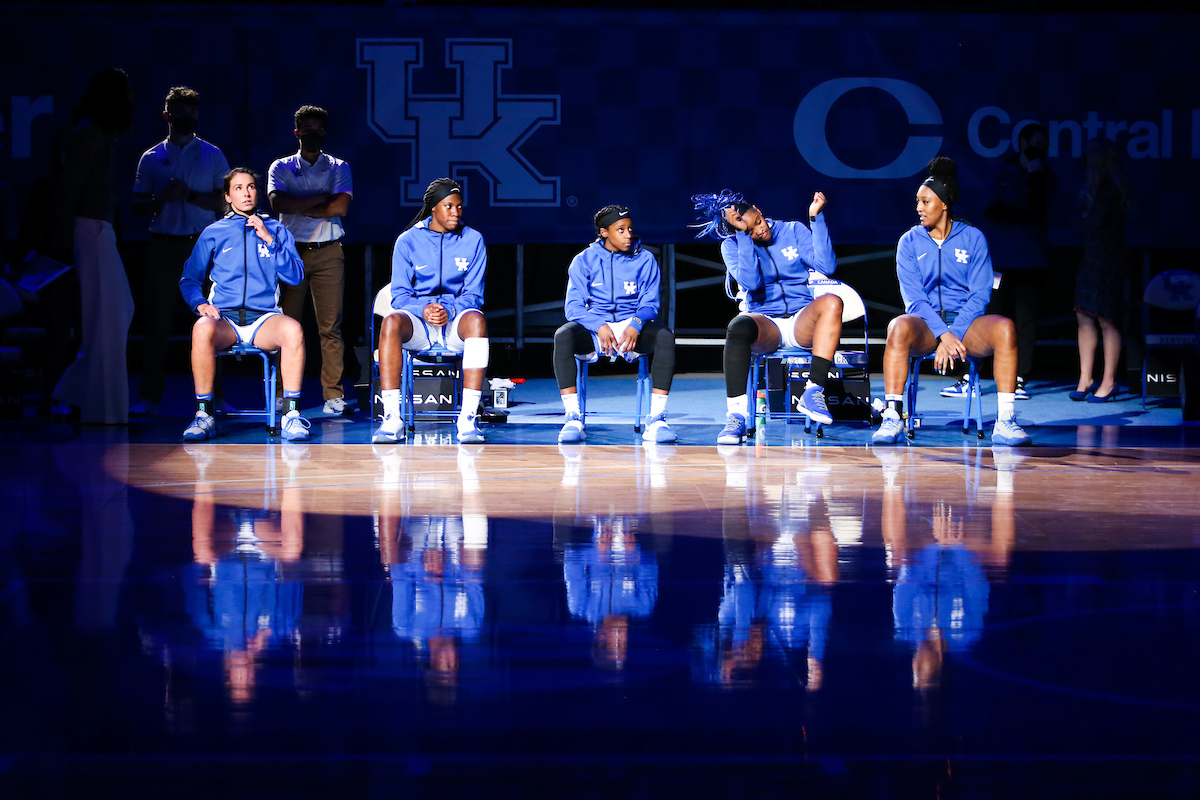 Blair Green, Rhyne Howard, Chasity Patterson, KeKe McKinney, and Tatyana Wyatt.

Kentucky beats Alabama 81-68.

Photo by Hannah Phillips | UK Athletics