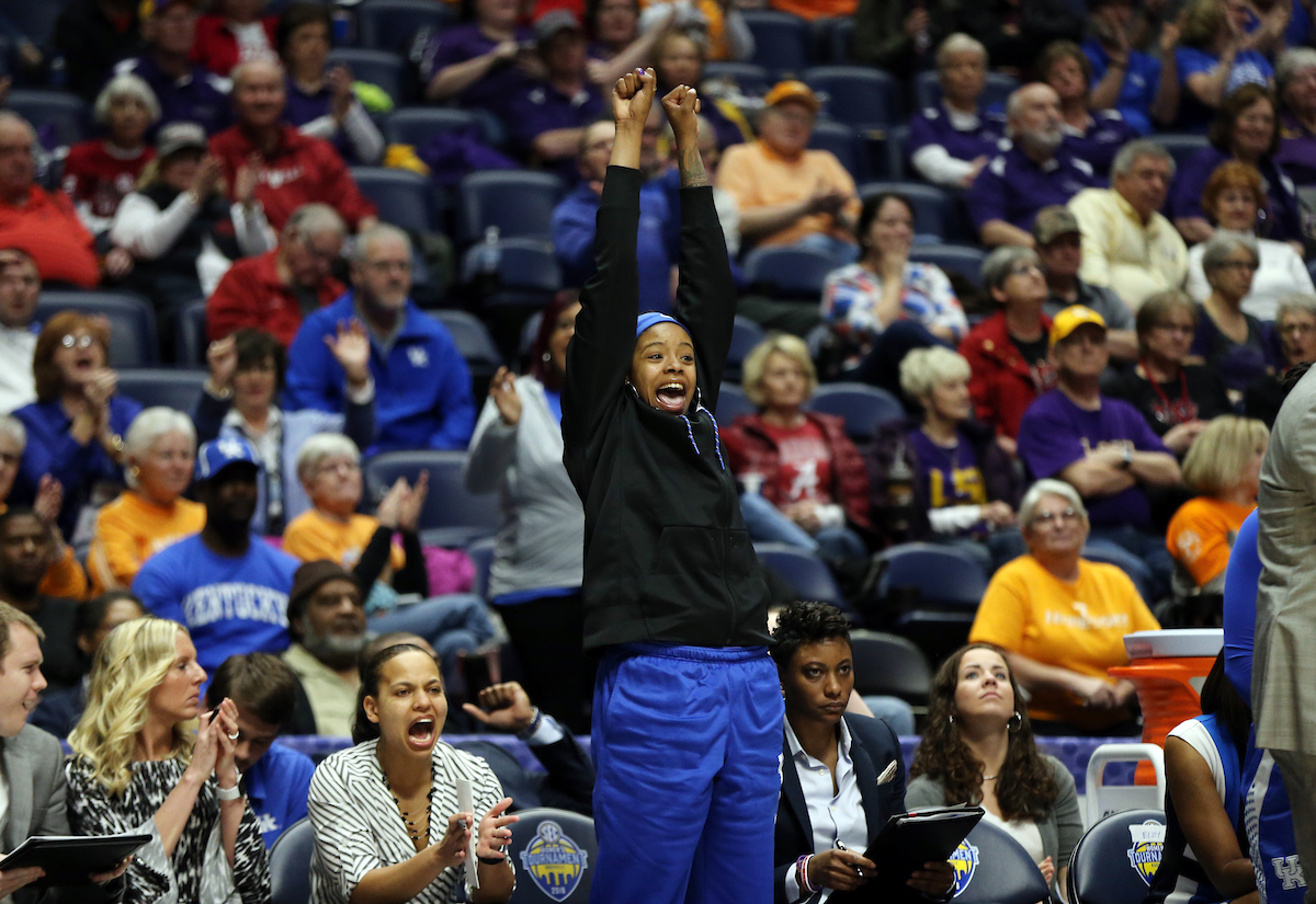 Keke Mckinney

The University of Kentucky women's basketball team beat Alabama in the SEC Tournament on Thursday, March 1, 2018 at Bridgestone Arena in Nashville, TN.

Photo by Britney Howard | UK Athletics
