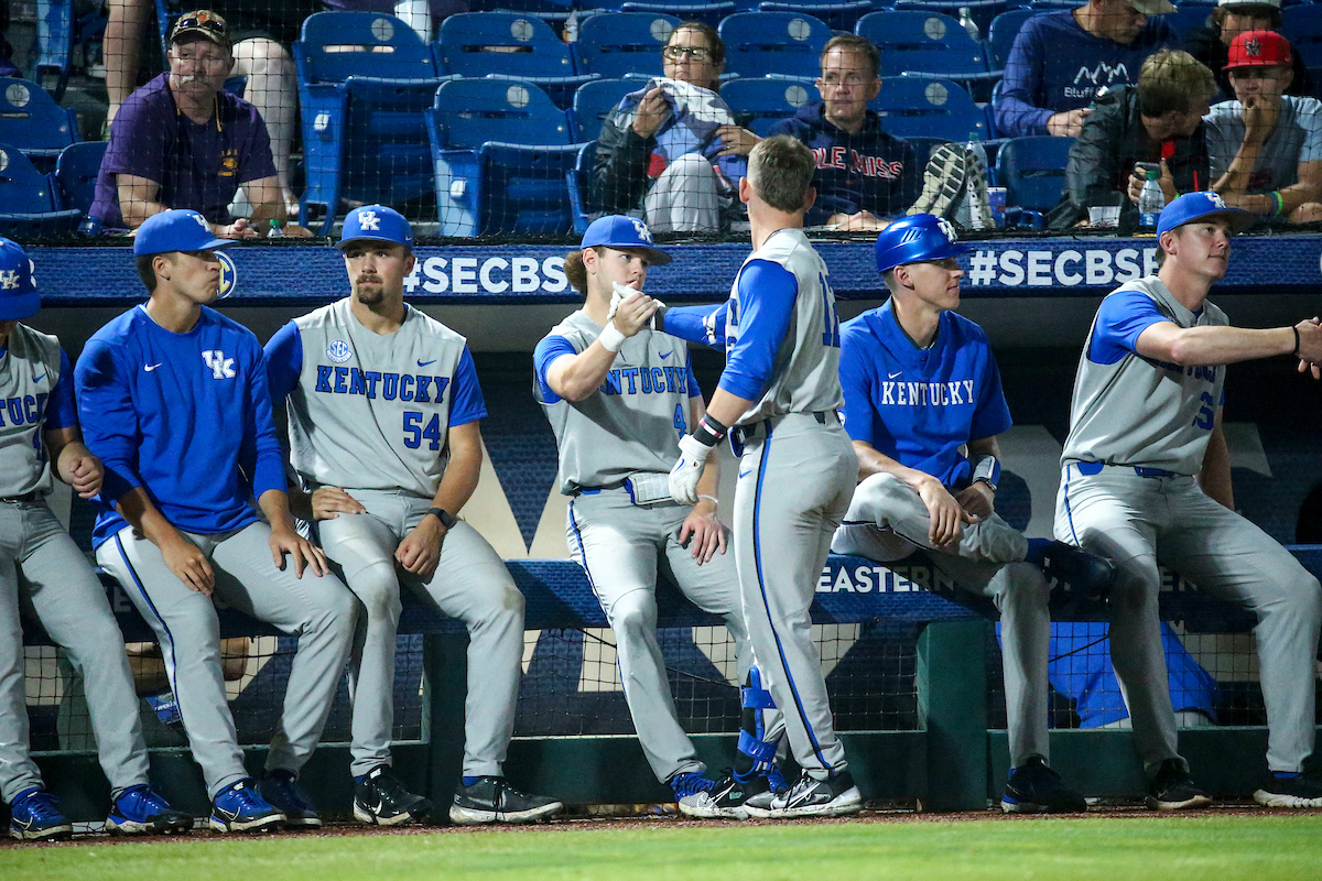 Emilien Pitre. Chase Estep.

Kentucky loses to LSU 6-11.

Photo by Sarah Caputi | UK Athletics