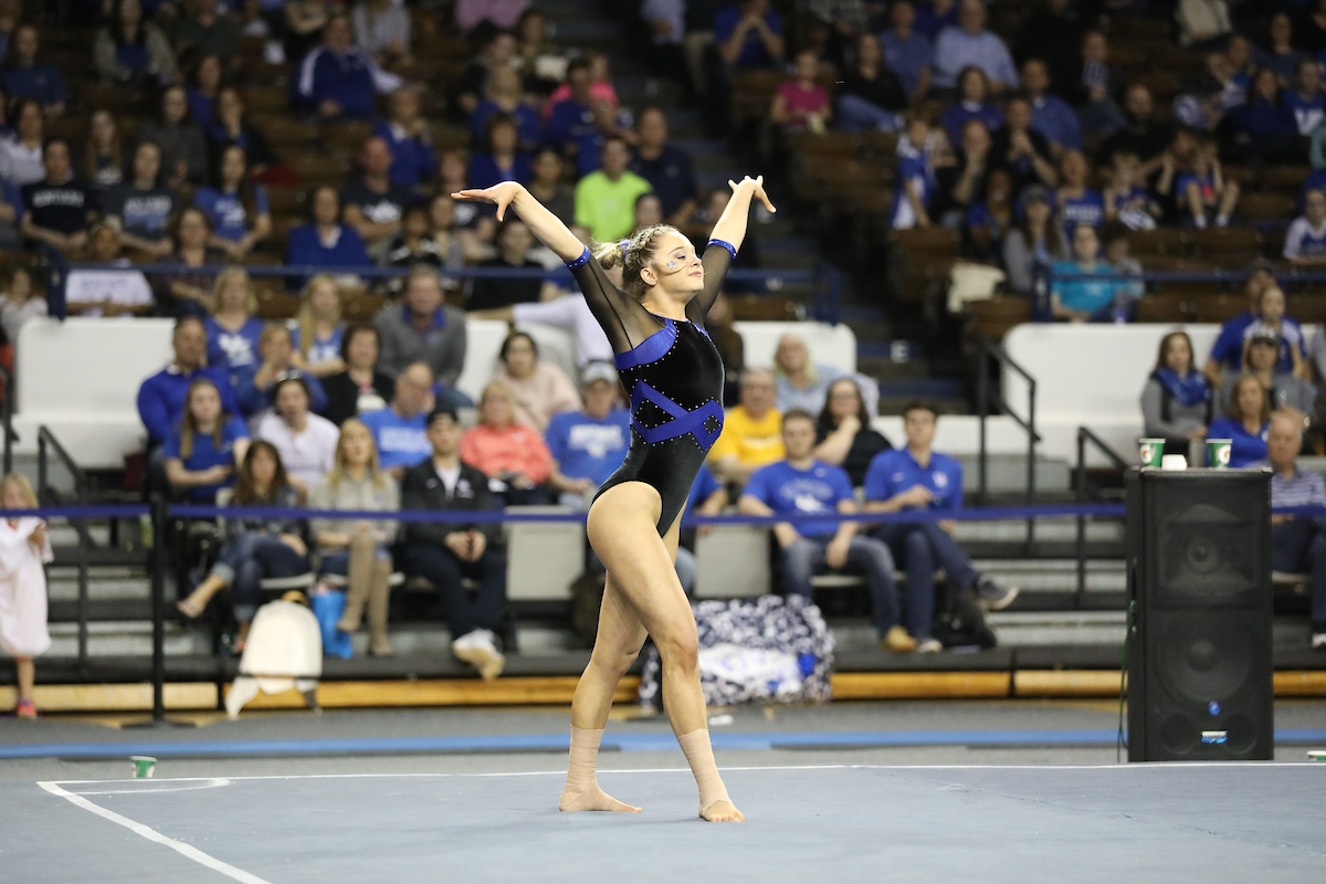 The University of Kentucky gymnastics team defeats Missouri on Friday, February 23, 2018 at Memorial Coliseum in Lexington, Ky.

Photo by Elliott Hess | UK Athletics