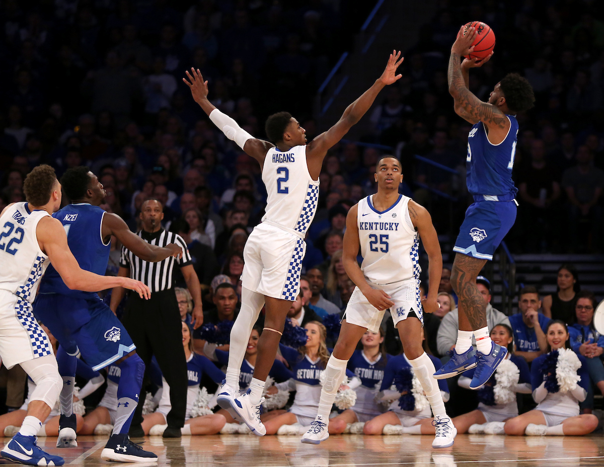 Ashton Hagans and PJ Washington. 

UK falls to Seton Hall 84-83. 


Photo By Barry Westerman | UK Athletics