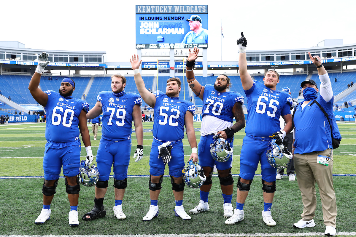 QUINTIN WILSON. LUKE FORTNER.DRAKE JACKSON. DARIAN KINNARD. LANDON YOUNG.

UK beat Vandy 38-35.

Photo by Elliott Hess | UK Athletics