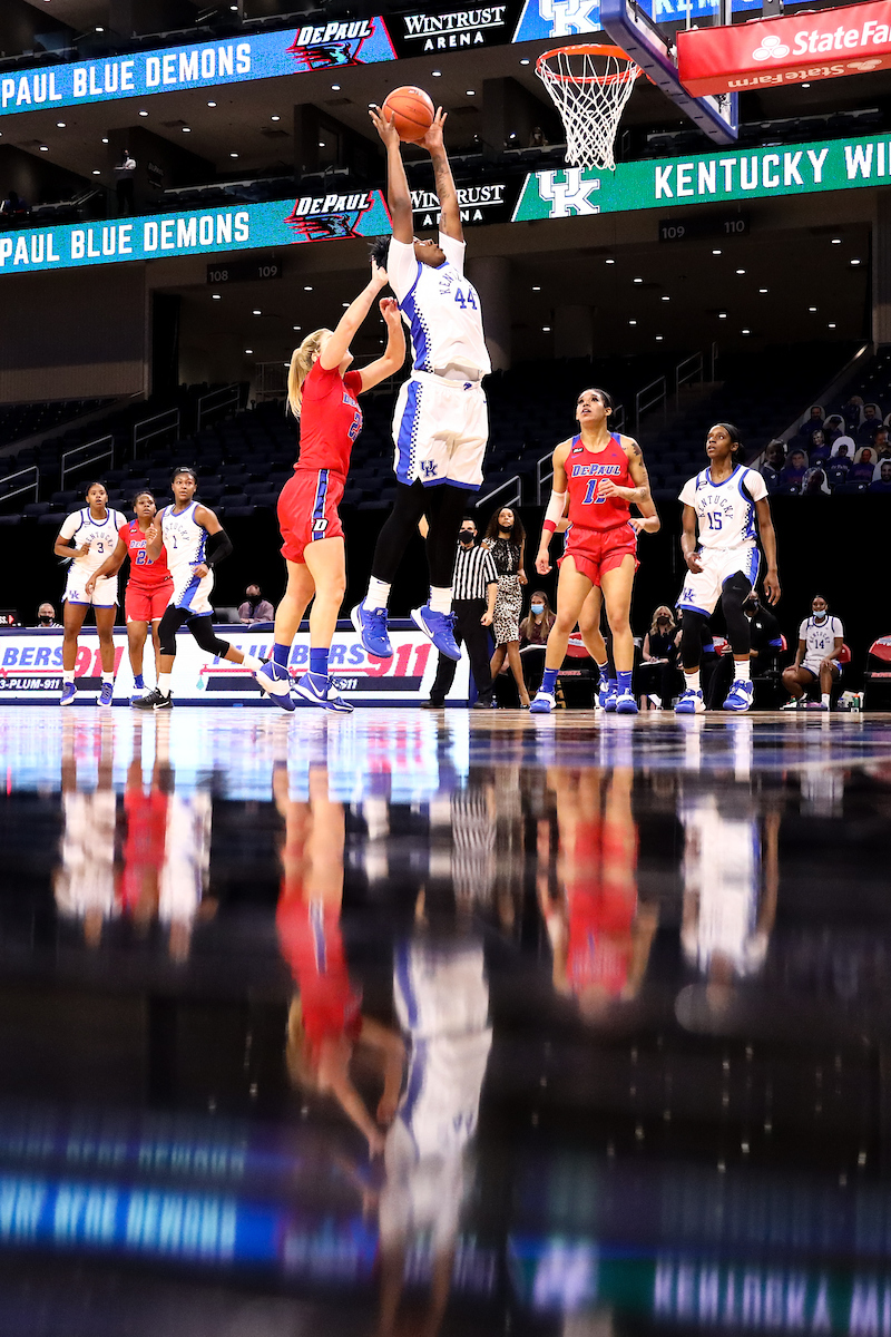 Dreuna Edwards.  

Kentucky loses to DePaul 86-82.

Photo by Eddie Justice | UK Athletics