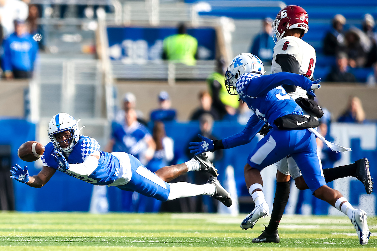 Davonte Robinson. 

Kentucky beat New Mexico State 56-16.

Photo by Eddie Justice | UK Athletics