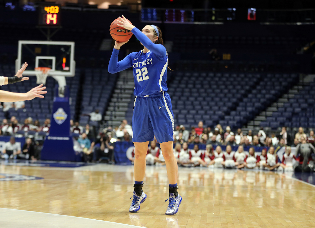 Makenzie Cann

The University of Kentucky women's basketball team beat Alabama in the SEC Tournament on Thursday, March 1, 2018 at Bridgestone Arena in Nashville, TN.

Photo by Britney Howard | UK Athletics