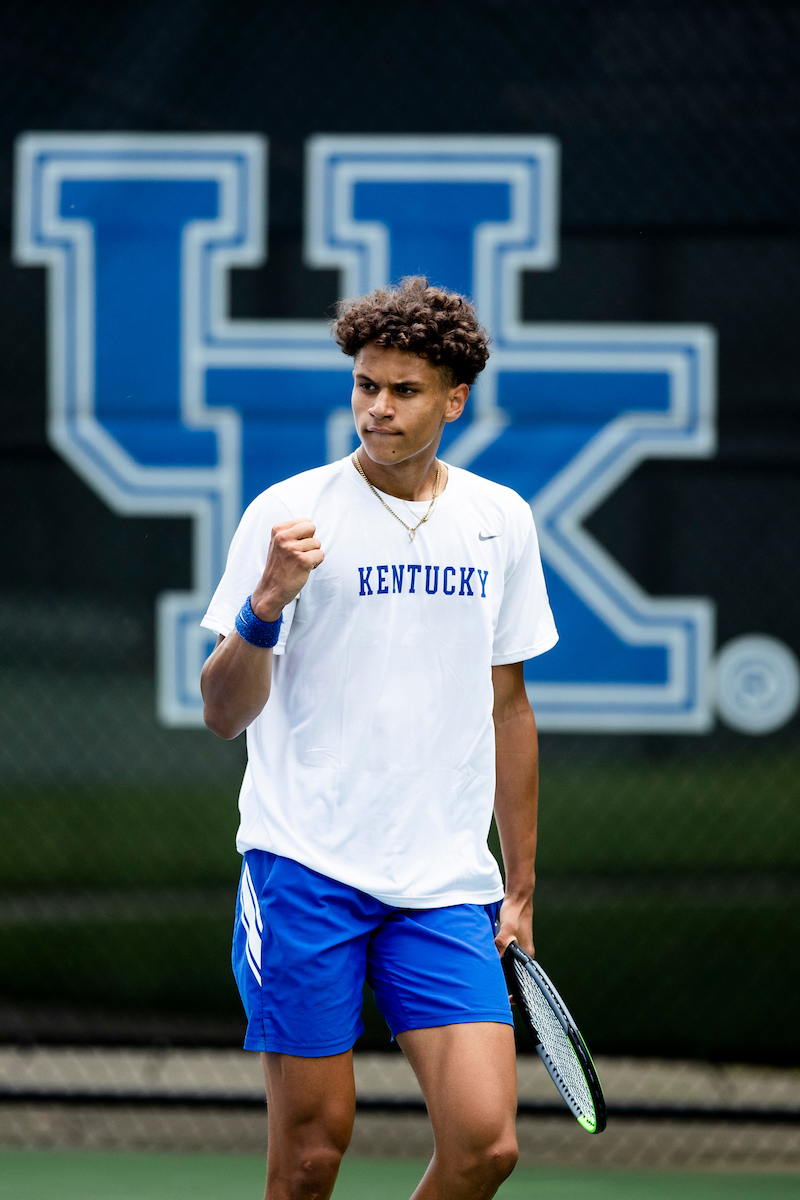 Gabriel Diallo. 

Kentucky beat DePaul 4-0 in the first round of the 2022 NCAA Men’s Tennis Tournament.

Photo by Elliott Hess | UK Athletics
