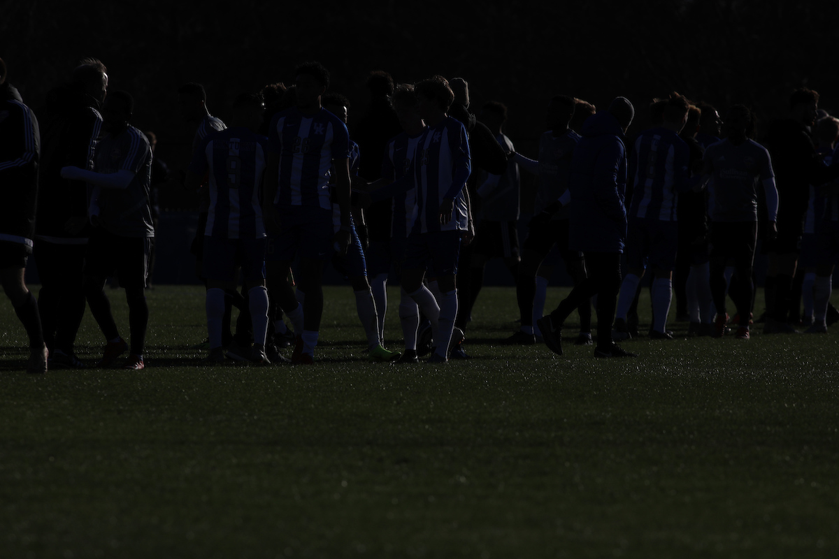 Kentucky men's soccer in action against Louisville City FC.

Photo by Quinn Foster | UK Athletics